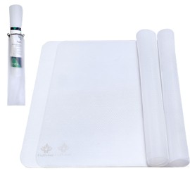 Extra large silicone Process mat suitable for Kitchen meal office mat baking purpose applications,Pack of 2, 15"×24", (translucent)