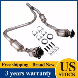 yksei-autoparts® Y-Pipe Front Exhaust Catalytic Converter EPA For Jeep Wrangler JK 3.8L 2007-2009