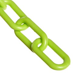 Mr. Chain 30014-25 Plastic Barrier Chain, High Density Polyethylene with UV Inhibitors, 1.5" Link x 25', Green