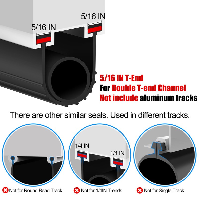 ToLanbbt Garage Door Bottom Rubber Seals 20 FT Garage Door