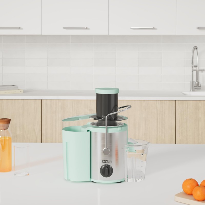 QCen Juicer Machine, 500W Centrifugal Juicer Extractor with Wide Mouth