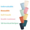 AKOLAFE 16 Pack Coloured Plastic Cups 350ml Reusable Hard Plastic
