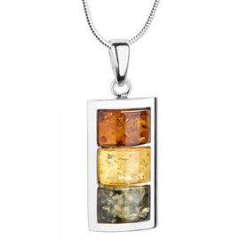 InCollections 541A20CP63L660 Amber Sterling Silver 925 Necklace