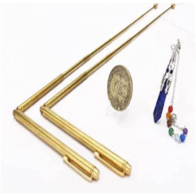 2 PCS Dowsing Rods, Durable Brass Tools Water Detector Measuring