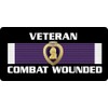 Purple Heart Veteran Combat Wounded Photo License Plate