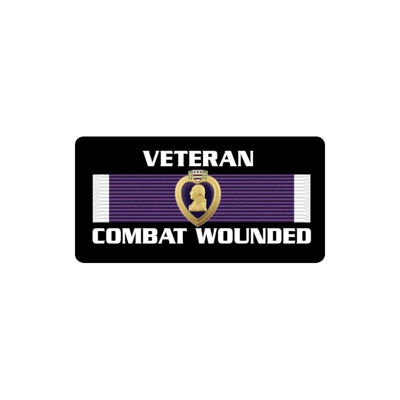 Purple Heart Veteran Combat Wounded Photo License Plate