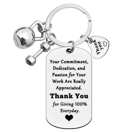 Fitness Instructor Thank You Gifts Appreciation Keyring Gifts for Fitness Trainer Fitness Coach Workout Coach Appreciation Gift Christmas Birthday Leaving Retirement Gift for Fitness Instructor