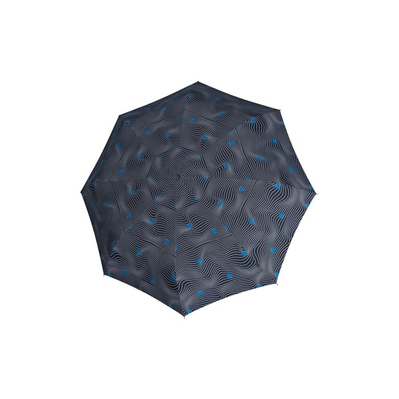 Knirps T200 Medium Duomatic Meditate Ecorepel Regenschirm Automatikschirm 953201, Farbe:Blue