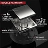 WEBANG 4 Inch Square Shower Drain Brushed Floor Drain with