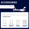 hykolity 4 Pack 4FT LED Shop Light Linkable, 4400lm, 42w(250w