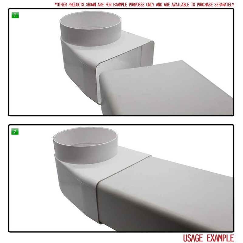 Kair Elbow Bend Adaptor 180mm x 90mm to 150mm -