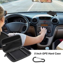 5 Inch GPS Case Hard Drive Bag Sat Nav Carrying Case Travel Protective Pouch for 5" Navigator Garmin Zumo XT Nuvi 52lm 55lm 2450 2460 2559LMT 2589LMT 2595lmt 1450t Magellan Small Accessory