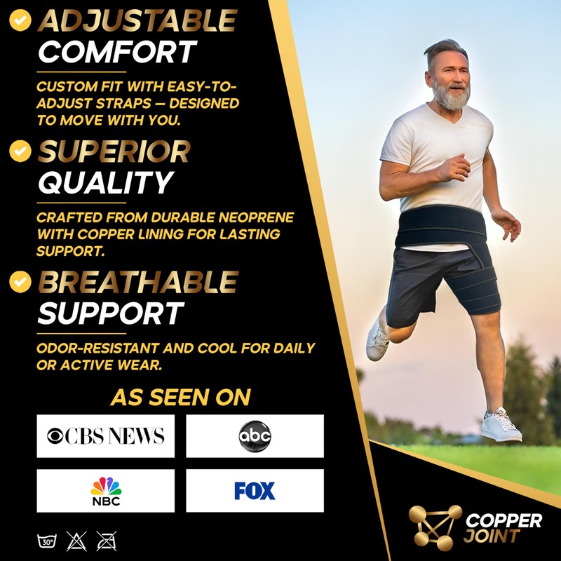 CopperJoint Hip Brace for Women & Men, Adjustable Hip and