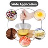 Stainless Steel Semi-Automatic Whisk, Hand Frother & Wisking Tool, Egg