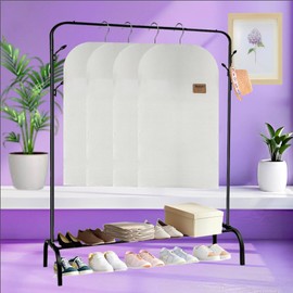 Jidbury 100% Natural Cotton Suit Cover Dress Cover | Unbleached Eco-Friendly, Biodegradable, Washable Cotton (Bottom Opening) Three Sizes | S | M | L (125x60 cm / 48x24 inch (M))