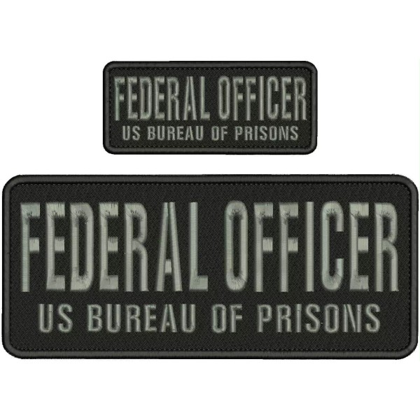 F OFFICER US BUREAU OF P EMBROIDERY PATCH 4X10 AND
