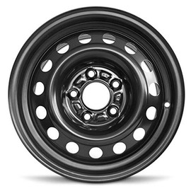Road Ready Car Wheel for 2019-2021 Kia Forte 15 Inch 5 Lug Black Steel Rim Fits R15 Tire - Exact OEM Replacement - Full-Size Spare
