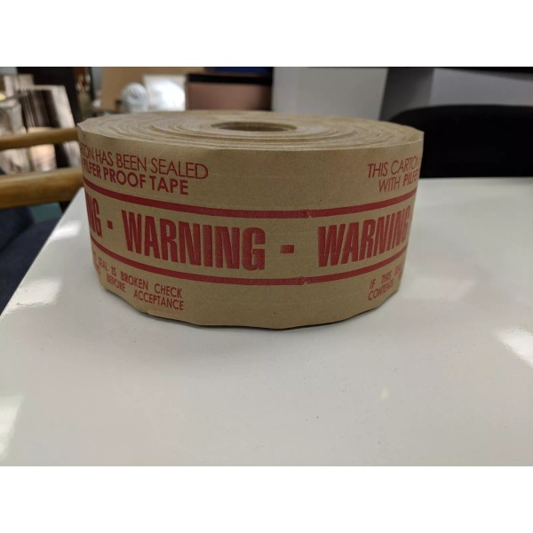 Unbranded 3" x 450' Reinforced Water Activated WARNING tape heavy