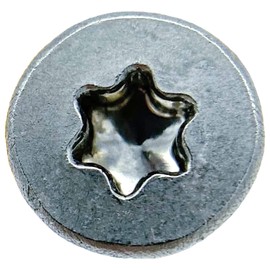 #9 x 3" Silver Star Stainless Steel Wood Screw Torx/Star Drive Head (1 Pound - 84 APX. Screws) -  Grade 305 Stainless Steel Torx/Star Drive Wood Screws