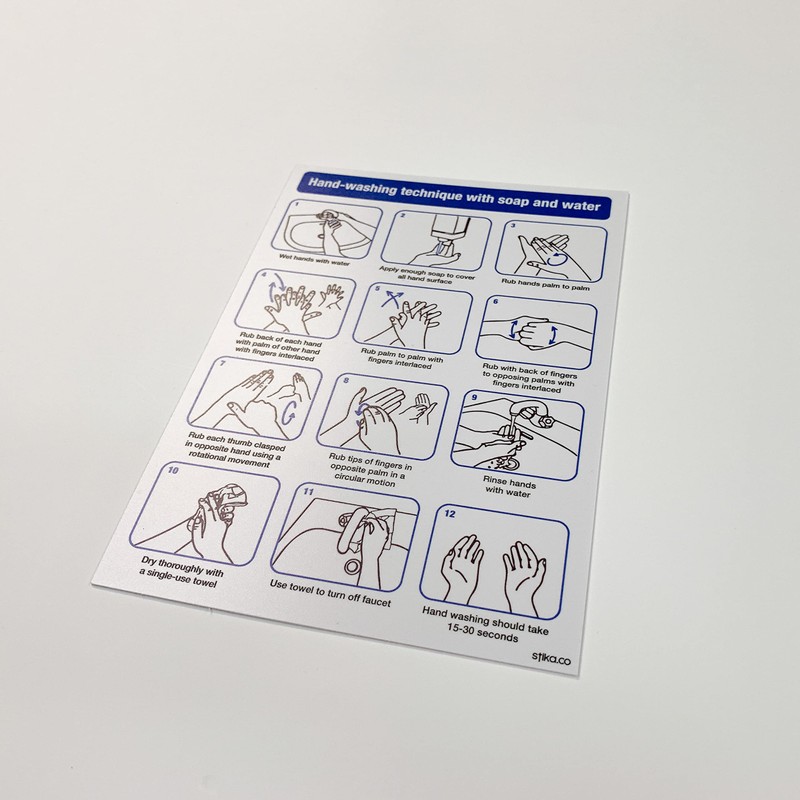 Hand wash technique with soap and water, NHS recommended