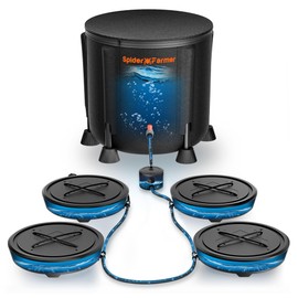 Spider Farmer 2025 Newest Gravity-Fed Self-Watering System No Power Needed, 4-Pack Auto Watering System with 13 Gallon Reservoir, 4Pcs Water Delivery Fabric Pot Base for Indoor Plants, Grow Tents