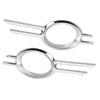 2PCS Fog Lamp Bumper Grille Cover Gloss Chrome 2118851174 Replacement