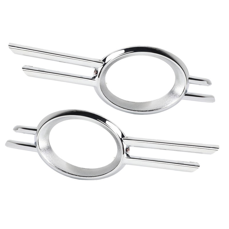 2PCS Fog Lamp Bumper Grille Cover Gloss Chrome 2118851174 Replacement