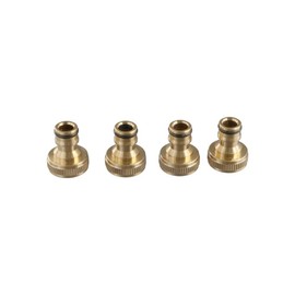 4Pcs Brass Tap Adaptors,3/4 Inch Thread Hose Water Pipe Connector Durable Hosepipe Water Hose Fitting Gardening Hose Quick Connector Tools