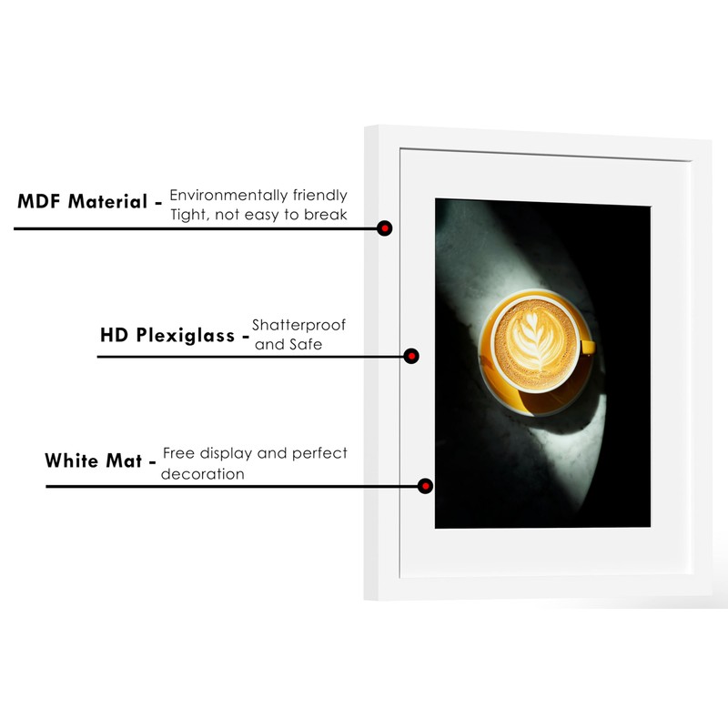 PEALSN 11x14 Picture Frame, Display Pictures 8 x 10 with