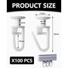 QLEUIFT Curtain Hooks for Rails, Curtain Gliders for Inner Rails,