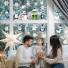 Large Size Hello Winter Window Clings for Christmas Snowflake Decoration