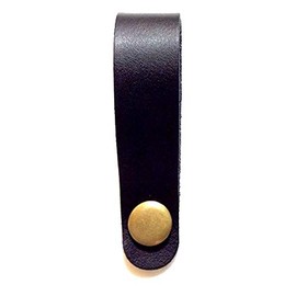 KIWAYA HS-BK Genuine Leather Ukulele Head Strap BLK (Perfect for End Pin Type Ukulele Ukulele Strap, Black)