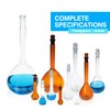 ALWSCI Pack of 2 25 ml Volumetric Flasks, Globe Glass