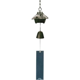 Iwachu 27006 Wind Chime, Azmaya Black, Small, Nambu Ironware