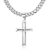 JeweBella Men's Women's Cross Necklace 925 Sterling Silver Cross Pendant