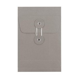 Blake Purely Everyday - Grey String and Washer Envelopes C6 (162 x 114mm) - Pack of 100 Qty - Premium Quality 180 GSM - Grey Envelopes with String Tie - Office & Business Supplies (STWSW162GY)