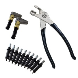 AB Tools Cleco Temporary Fasteners 5/32" Rivets Pins (10) Pliers And 2 Metal Edge Clamps