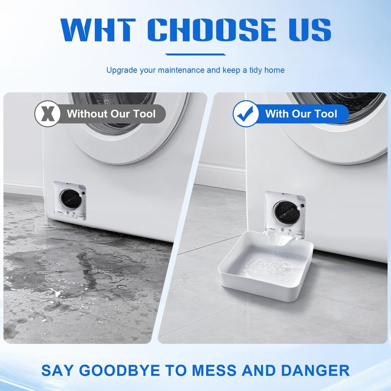 3PCS Washing Machine Drain Tray, Leak Proof Non-Slip Drainage Tray