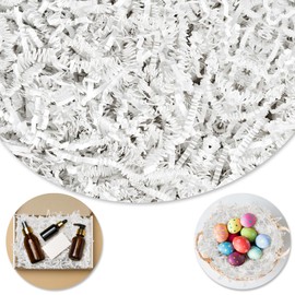 Darfukei Darfukei Shredded Paper For Gift Baskets, Crinkle Paper Filler 1/2LB (8 oz), White bridesmaid proposal gifts, Crinkle Cut Paper Shred For Birthdays, Weddings,Boxes Bags, Basket Filler, Anniversaries, Christmas, Gift Wrapping