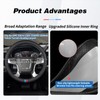Erivis Nappa Leather Car Steering Wheel Cover 14.5-15'' for GMC