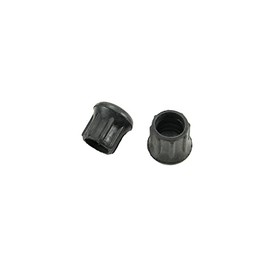 Black Rubber Leg Tips - Rubber Cane Tips - Rubber Crutch Tips - 2 pcs Black Rubber Tips for Chair Legs, Rubber Tips for Canes, Rubber Tips for Crutches (1")