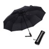 Folding Umbrella, Black, Men's One-touch, Button Included, 10 Ribs, 41.3