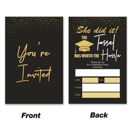 Bifez She Did It Graduation Party Invitations Senior Graduation Announcement Invites Fill-in Invitations With Envelopes, Set of 20