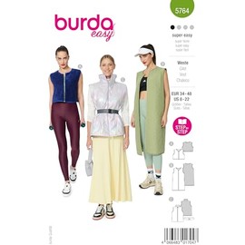 Burda Easy Sewing Pattern Ladies Long Vest Sizes 8-20