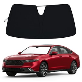 Car Windshield Sun Shade for 2023-2026 Honda Accord| Front Window Sun Visor| 310T Reflective Polyester| UV Heat Insulation Protection| Foldable Sunshade with Storage Pouch