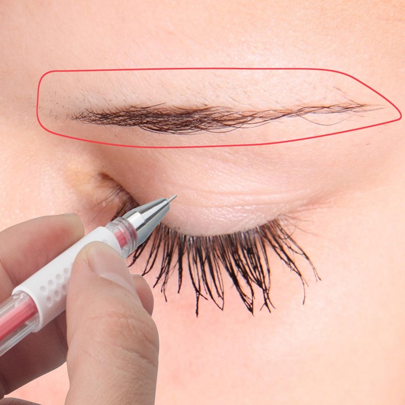 TEONEI Eyebrow microblading Marker Pen,Skin Marker Pen,Eyebrow Permanent Makeup Position