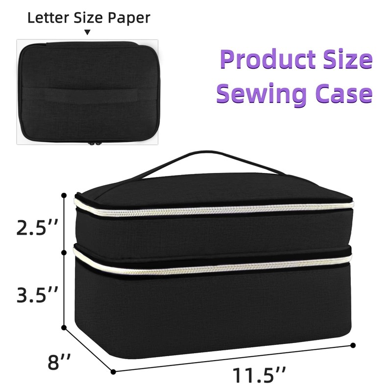 Sewing Supplies Organizer Bag, Double-Layer Sewing Box Organizer Accessories Storage