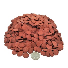 Aquatic Foods Inc. Ultra Color Enhancing 12mm - 1/2" Sinking Wafers of Krill, Astaxanthin, Rose Algae. for Bottom Fish, Plecos, Shrimp, Snails, All Herbivorous & Omnivorous Tropical Fish..1/4-lb