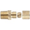 Anderson Metals 50068-0408 Brass Tube Fitting, Connector, 1/4" Compression x