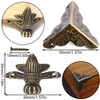 1 set decorative box hardware made of bronze, 1 piece